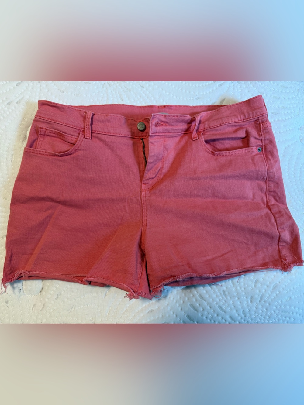 Old Navy Coral Pink Denim Cutoff Shorts